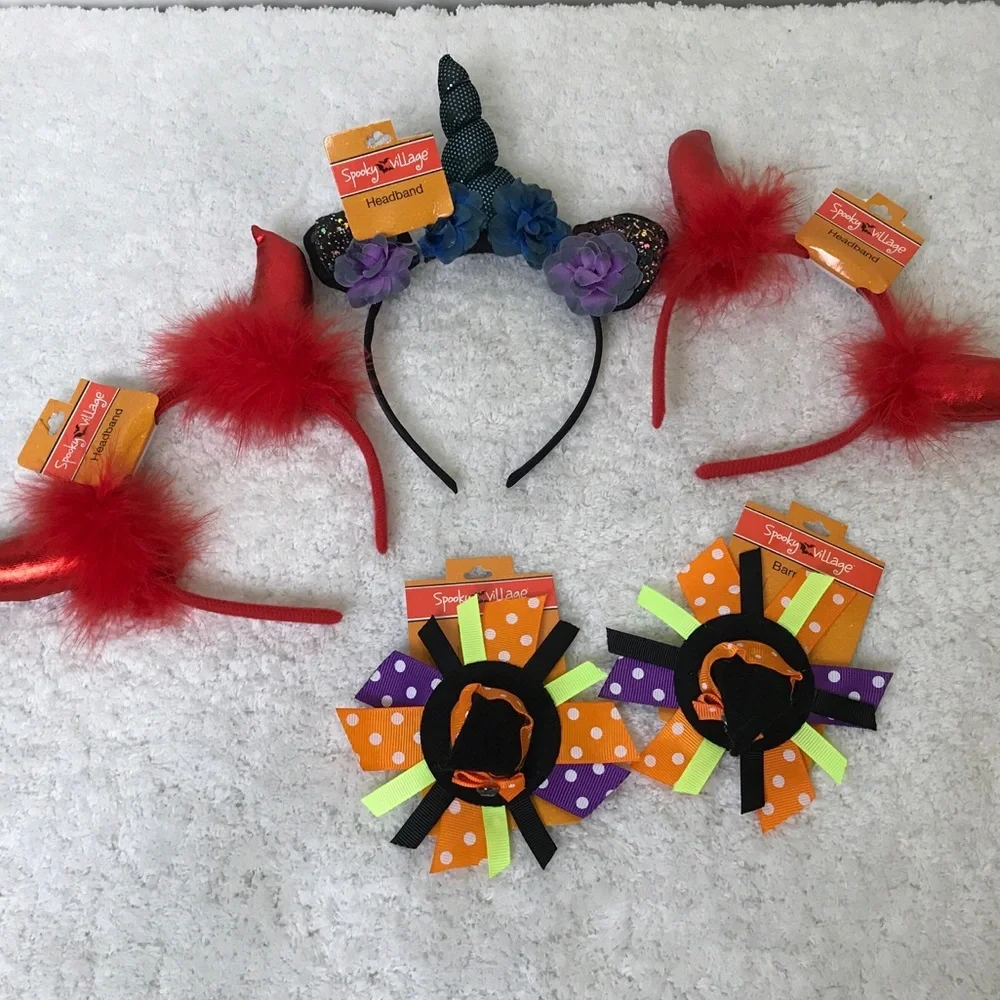 Spooky Village Headbands & Barretts NEW
